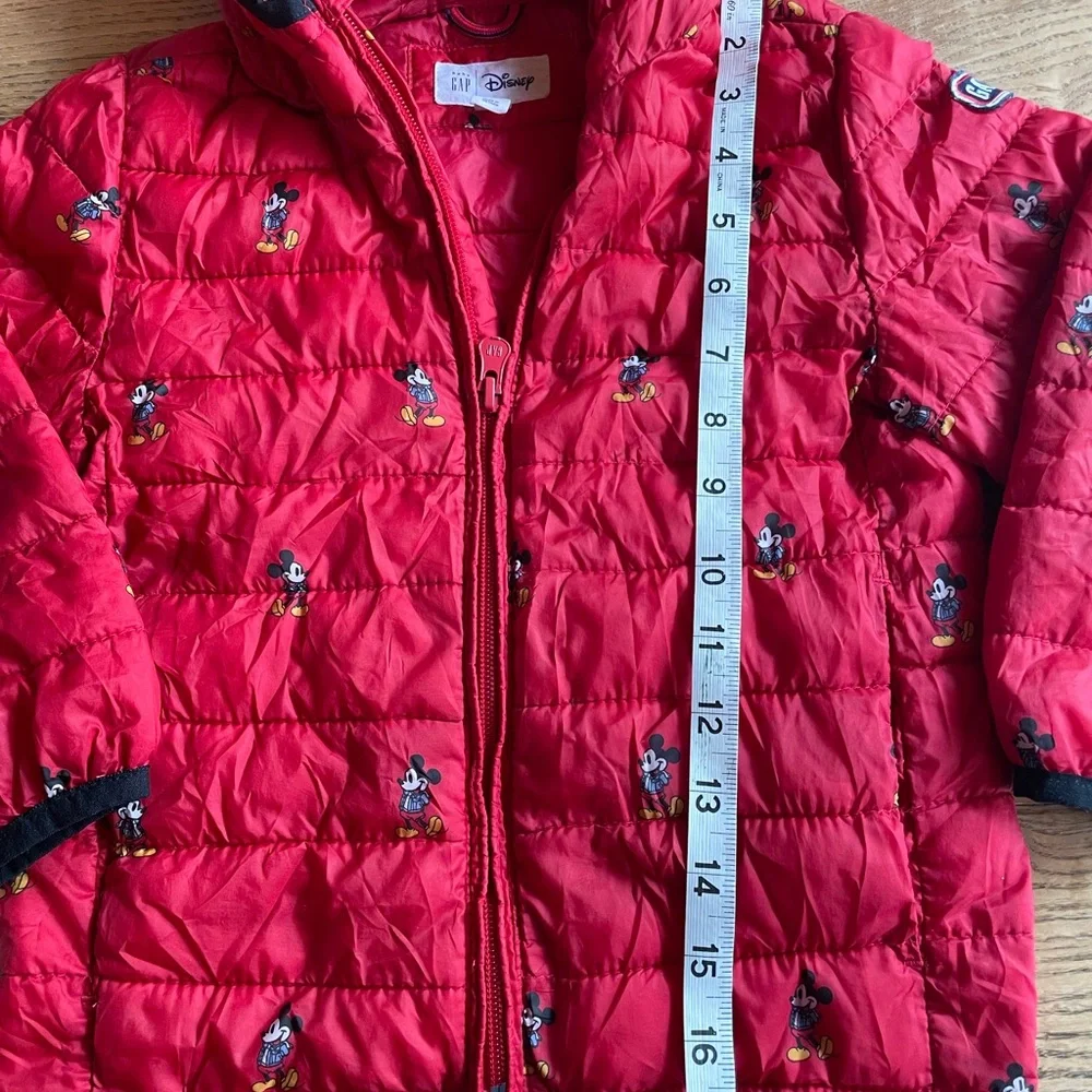 Baby Gap Disney Mickey Mouse Cold Control Lightweight Puffer Jacket Size 4 Boys - Picture 6 of 9